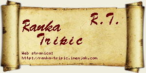 Ranka Tripić vizit kartica